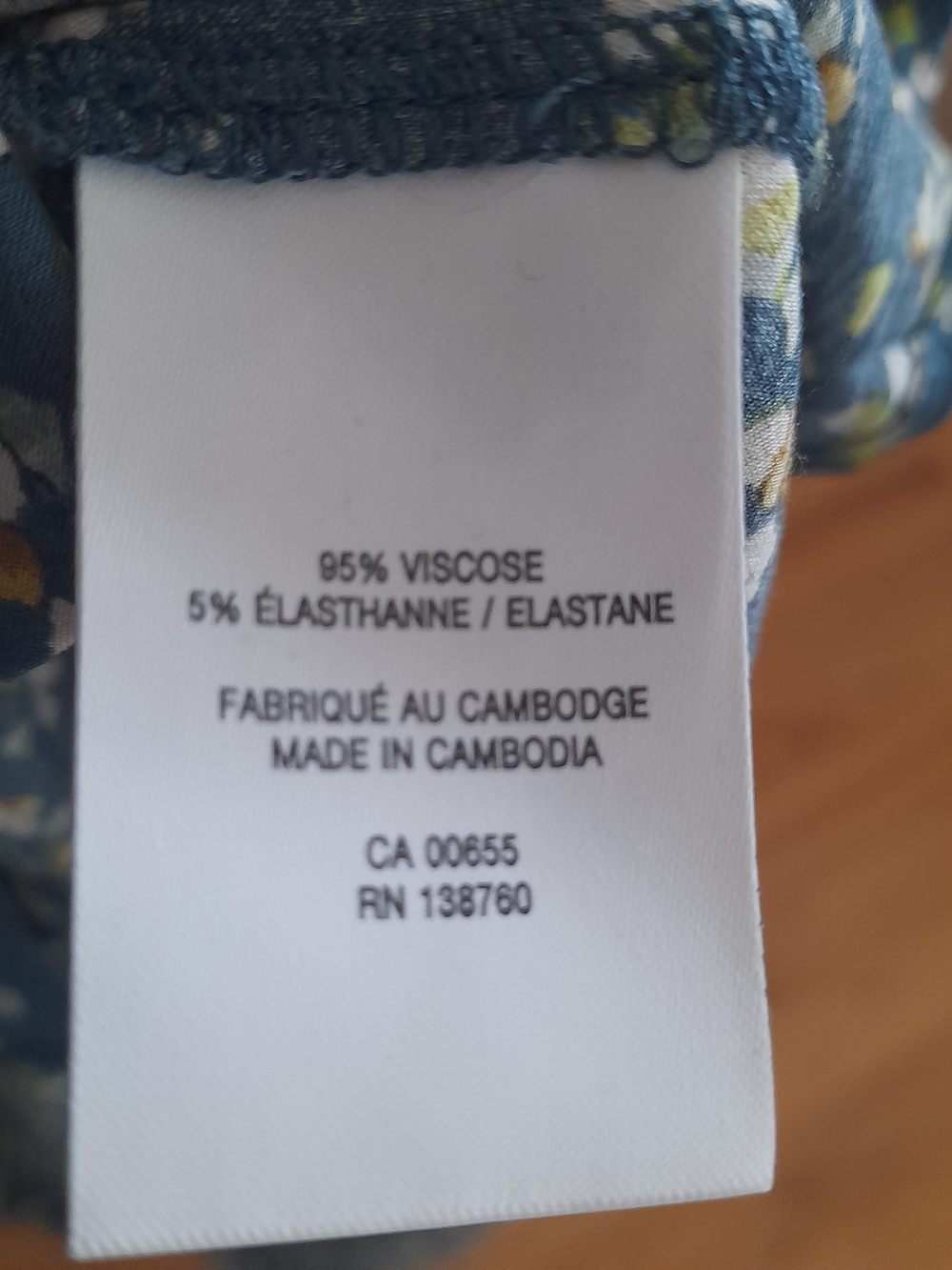 Reitmans Blue Floral Button-Up Blouse - Picture 6 of 6